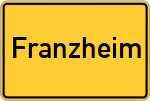 Place name sign Franzheim