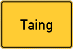Place name sign Taing