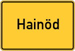 Place name sign Hainöd, Vils