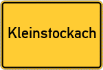 Place name sign Kleinstockach