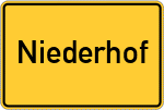 Place name sign Niederhof