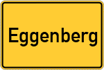 Place name sign Eggenberg, Oberbayern