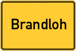 Place name sign Brandloh