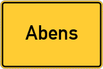 Place name sign Abens