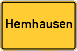 Place name sign Hemhausen, Hallertau