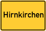Place name sign Hirnkirchen, Hallertau