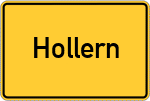 Place name sign Hollern