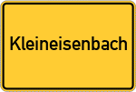 Place name sign Kleineisenbach, Oberbayern