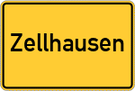 Place name sign Zellhausen