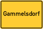 Place name sign Gammelsdorf