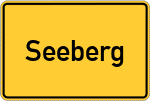 Place name sign Seeberg, Gemeinde Inkofen