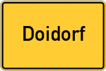 Place name sign Doidorf, Kreis Freising