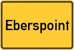 Place name sign Eberspoint, Kreis Freising