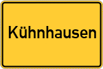 Place name sign Kühnhausen, Kreis Freising
