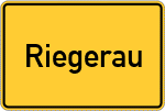 Place name sign Riegerau