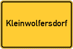 Place name sign Kleinwolfersdorf