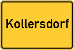 Place name sign Kollersdorf
