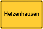 Place name sign Hetzenhausen