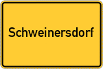 Place name sign Schweinersdorf, Kreis Freising