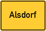 Place name sign Alsdorf