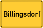 Place name sign Billingsdorf