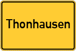Place name sign Thonhausen