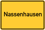Place name sign Nassenhausen, Kreis Fürstenfeldbruck