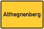 Place name sign Althegnenberg