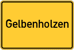 Place name sign Gelbenholzen
