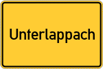 Place name sign Unterlappach, Oberbayern