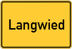 Place name sign Langwied