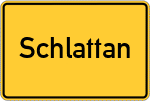 Place name sign Schlattan