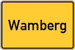 Place name sign Wamberg