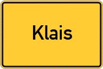 Place name sign Klais