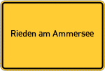 Place name sign Rieden am Ammersee