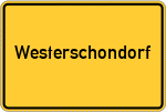 Place name sign Westerschondorf