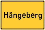 Place name sign Hängeberg, Oberbayern