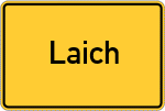Place name sign Laich, Oberbayern