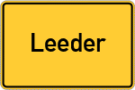 Place name sign Leeder