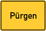 Place name sign Pürgen