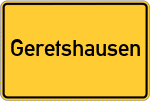 Place name sign Geretshausen