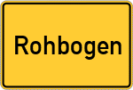 Place name sign Rohbogen