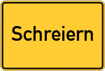 Place name sign Schreiern, Kreis Miesbach