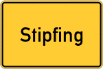 Place name sign Stipfing, Kreis Miesbach