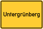 Place name sign Untergrünberg