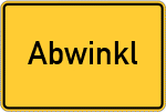 Place name sign Abwinkl