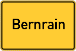 Place name sign Bernrain