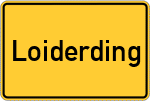 Place name sign Loiderding