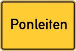 Place name sign Ponleiten