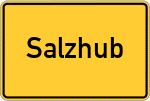 Place name sign Salzhub